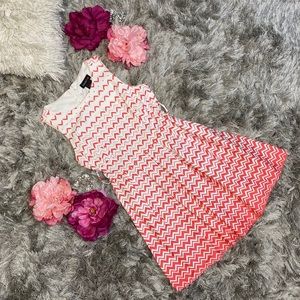 Teeze Me Zig Zag Pleated Dress Women size 1/2